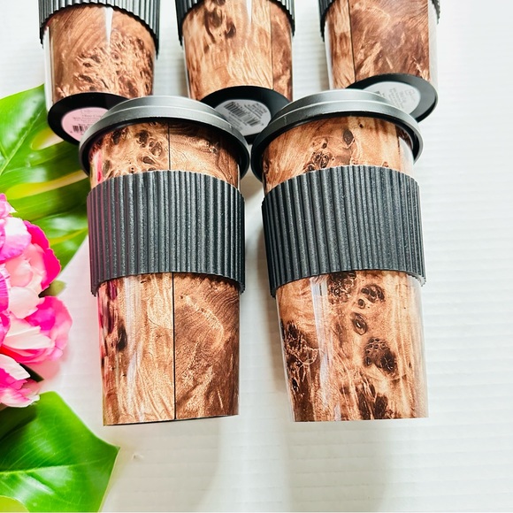 Mainstays 18oz To Go Cup Natural Wood - 5 CUPS NEW - Picture 2 of 6